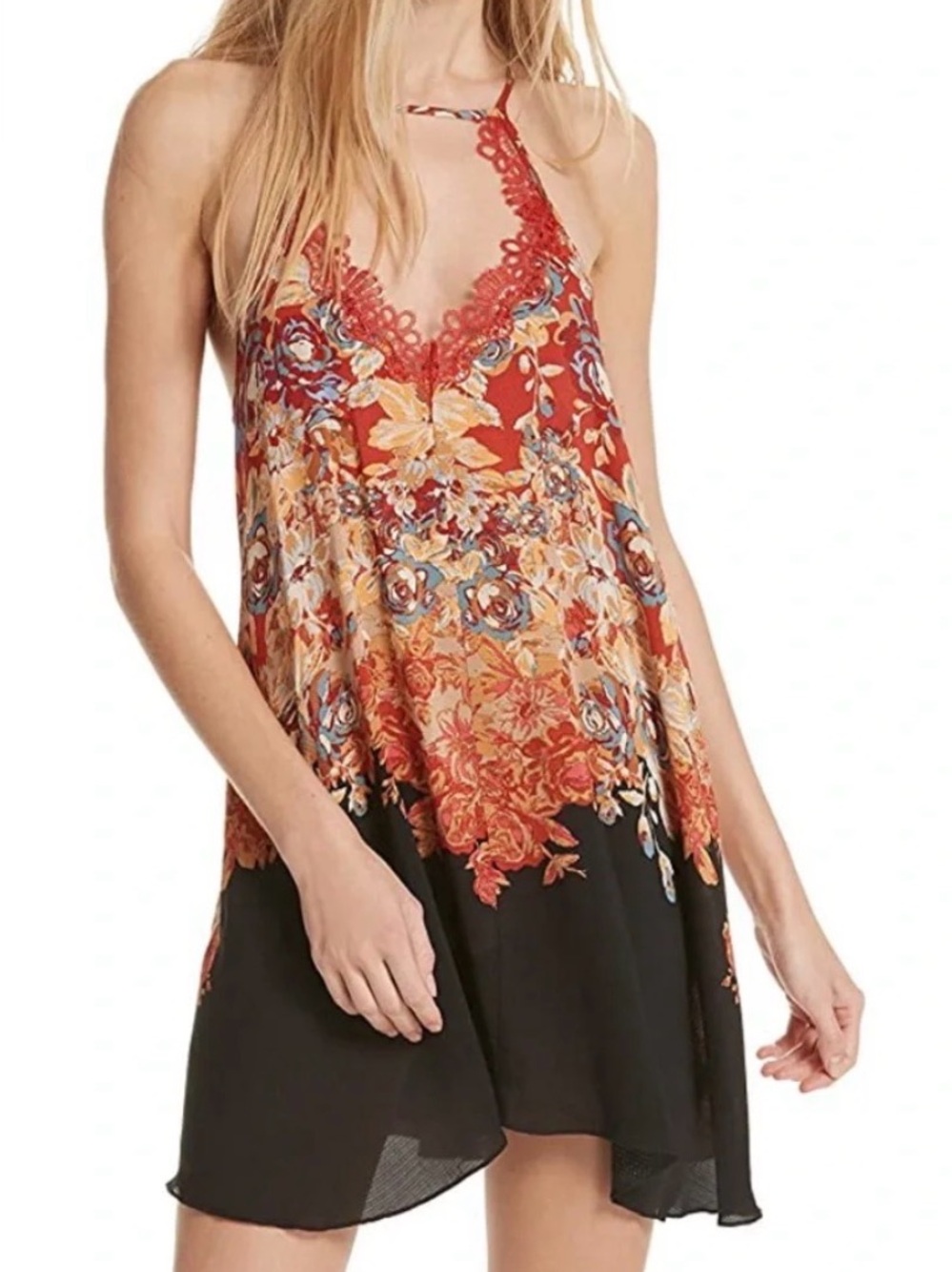 Free People Intimately Floral Haze Printed Mini Slip Dress XS